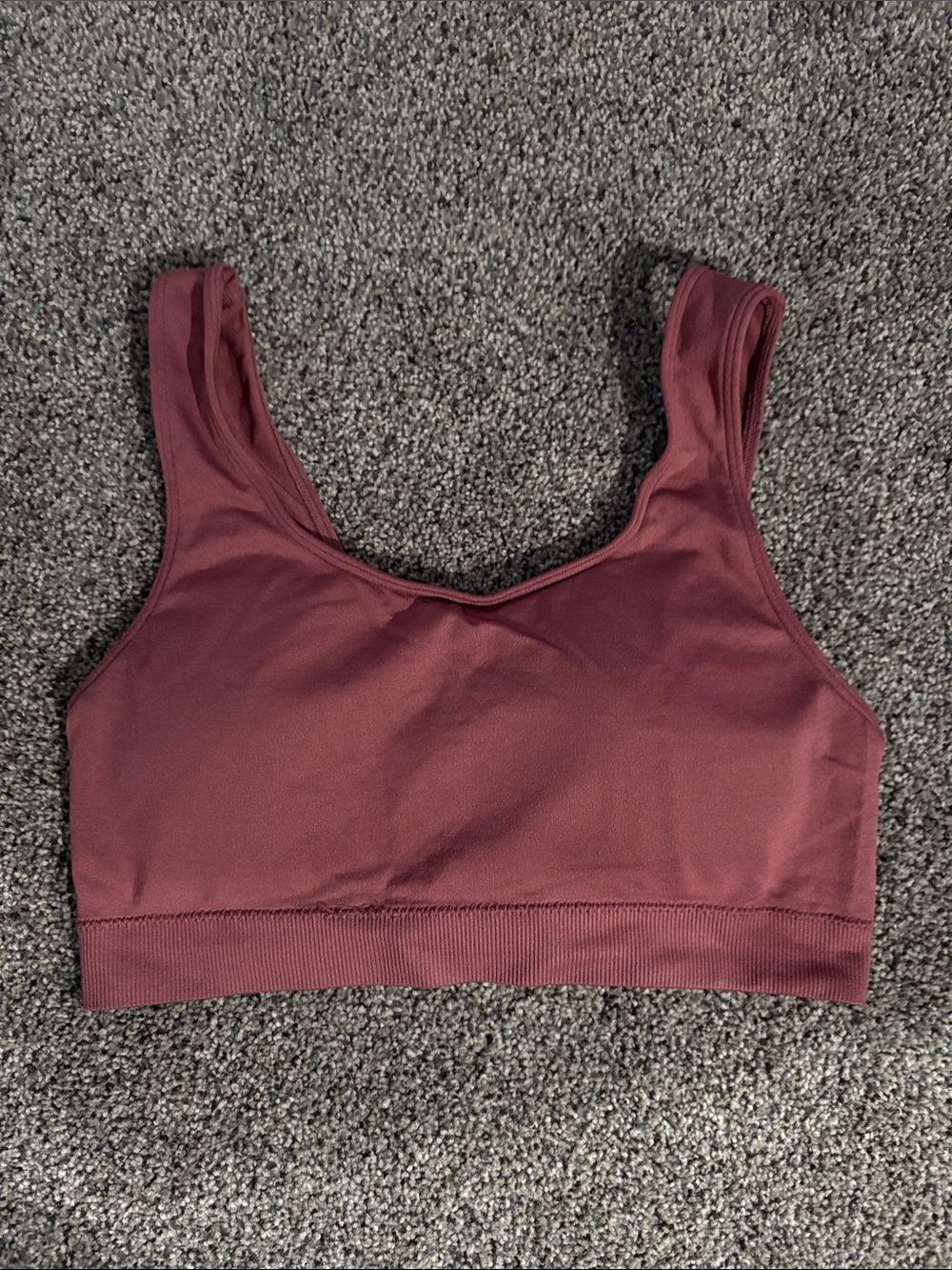 Auden Seamless Scoop Sports Bralette in Deep Plum
